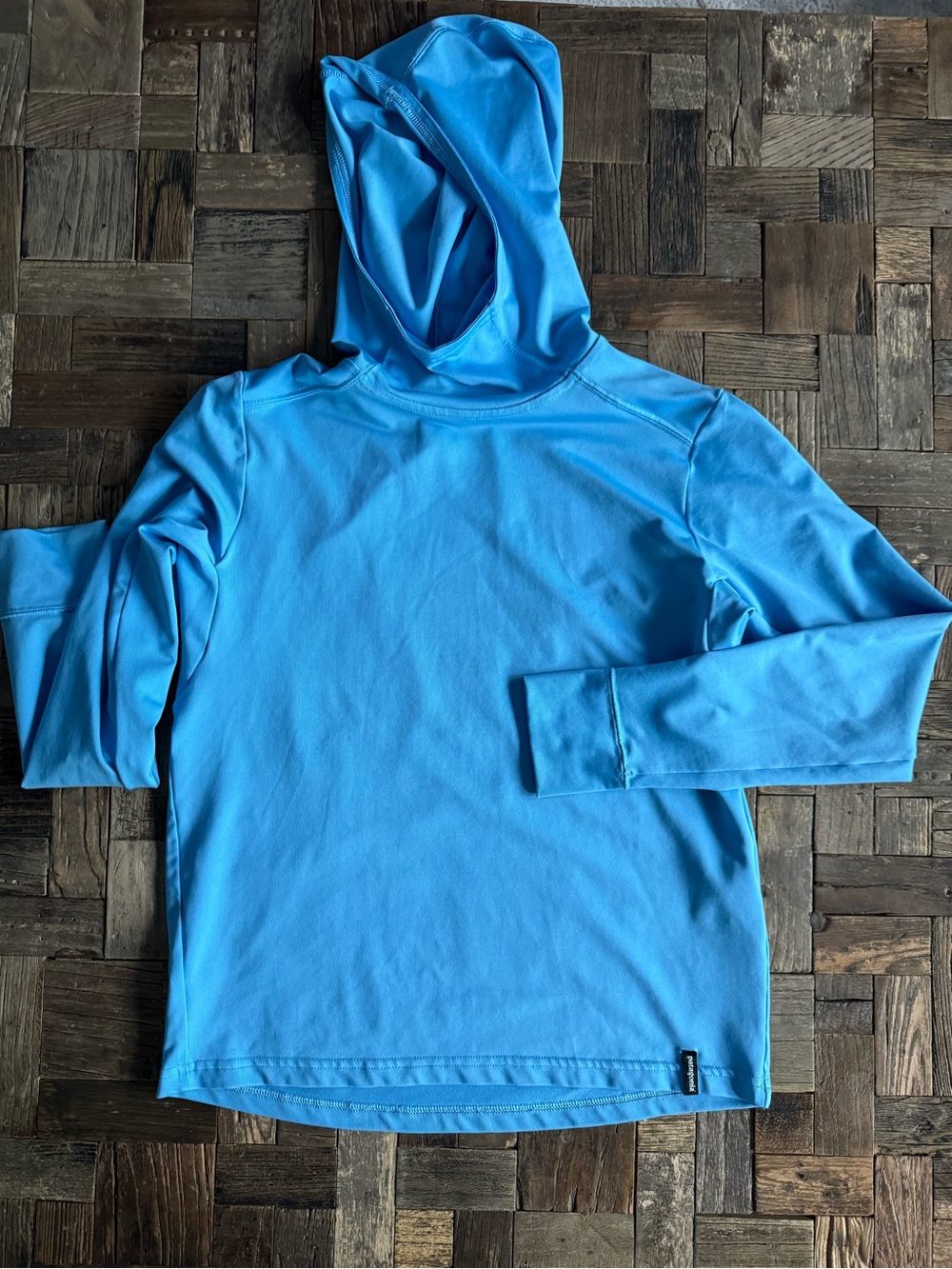 Patagonia Lightweight Blue Hooded Pullover